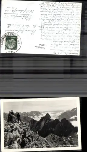 112596,Valluga Blick geg. Osten Bergsteiger 1939 Bezirk Landeck