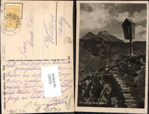 129322,Passhöhe auf dem Arlberg St Anton Langen 1924