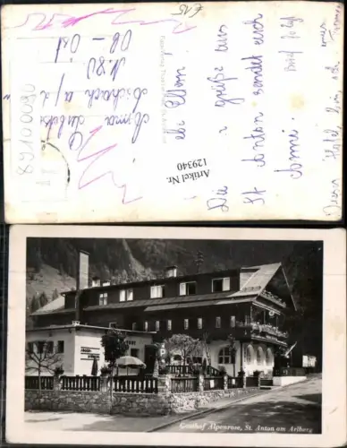 129340,Gasthaus Alpenrose St Anton am Arlberg Strassenpartie