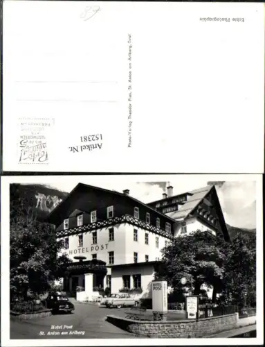 152381,St Anton a. Arlberg Ansicht Hotel Post m. Automobil
