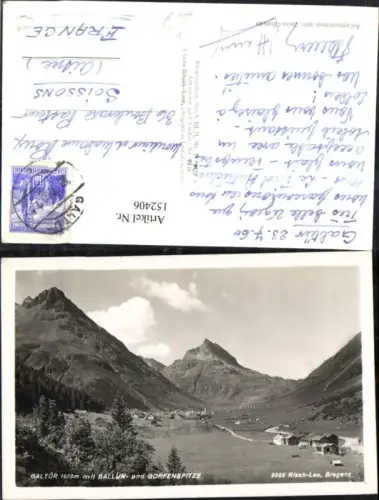 152406,Galtür m. Ballun u. Gorfenspitze 1960 pub Risch Lau 9988