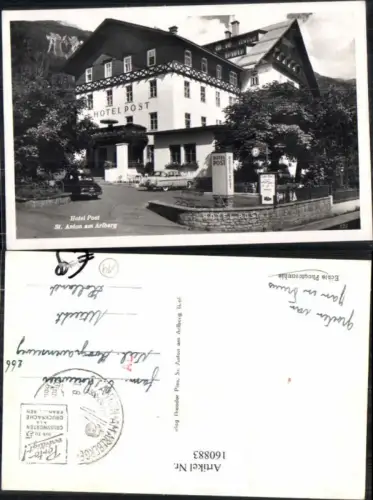 160883,St Anton am Arlberg Hotel Post Oldtimer Auto
