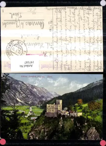 197187,Landeck Schloss Landeck Feldpost K u k Regiment d. Tiroler Kaiser Jäder XVIII