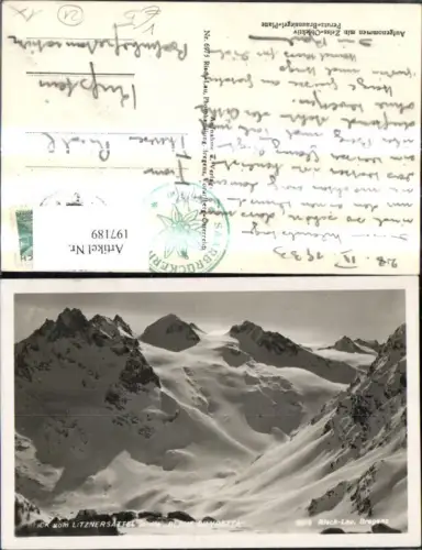 197189,Foto Ak Blick v. Litznersattel i. d. Blaue Silvretta Partenen pub Risch Lau 6975