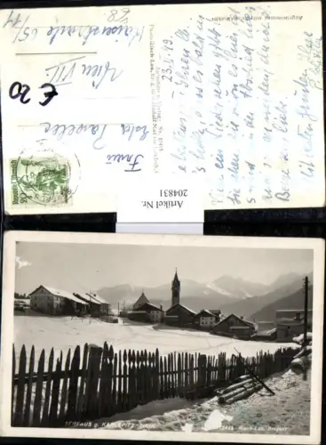204831,Serfaus Teilansicht geg. Karlspitze Zaun Winterbild pub Risch Lau 12463