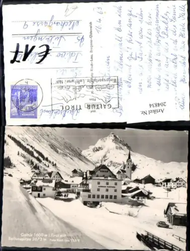 204834,Galtür i. Tirol Totale m. Ballunspitze Alpenhaus Fluchthorn Winterbild pub Risch Lau 13519