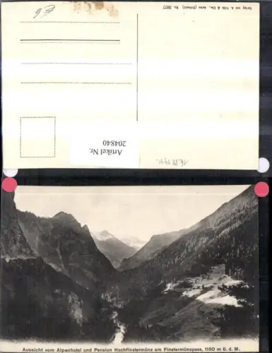 204840,Aussicht v. Alpenhotel u. Pension Hochfinstermünz am Finstermünzpass