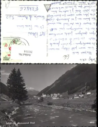 211114,Ischgl i. Paznauntal Ansicht m. Fluss Trisanna i. Vordergrund