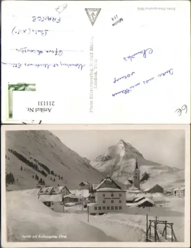 211131,Foto Ak Galtür m. Ballunspitze Alpenhaus Fluchthorn Winteransicht