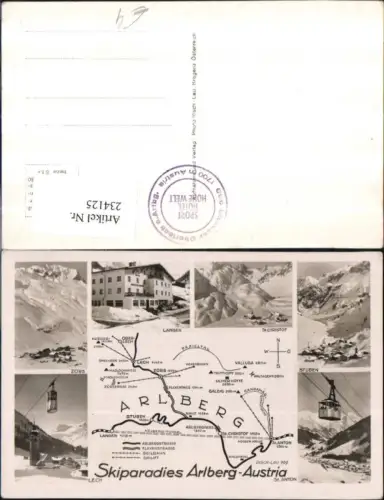 234125,Arlberg Zürs Langen St. Christoph Stuben St. Anton Lech totale Seilbahnen Winterbilder Mehrbildkarte
