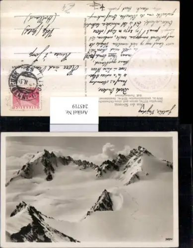 245719,Aus der Silvretta Jamspitze Dreiländerspitze Jamtalferner u. Fermuntferner Bergkulisse b. Galtür