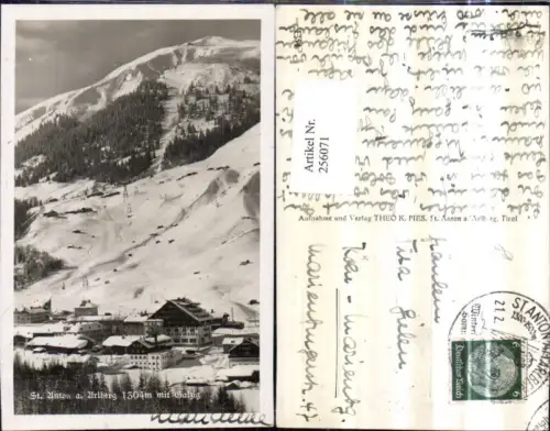 256071,St. Anton am Arlberg Teilansicht m. Galzig Bergkulisse Winterbild