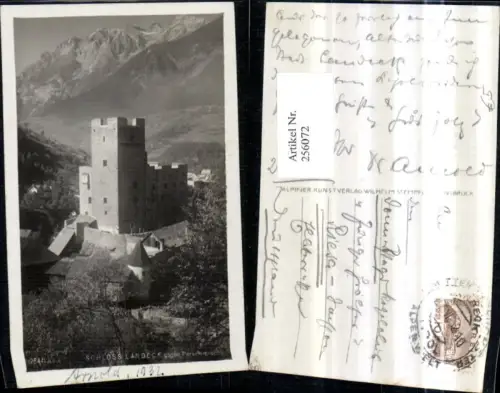 256072,Schloss Burg Landeck geg. Parseiergruppe Bergkulisse