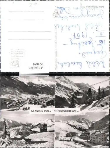 273859,St. Anton u. St. Christoph am Arlberg Totale Seilbahn Bergkulisse Winterbilder Mehrbildkarte