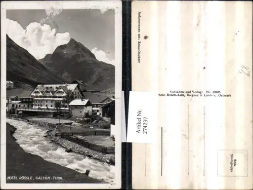 274237,Galtür Hotel Rössle Fluss Bach Bergkulisse pub Risch-Lau 10905
