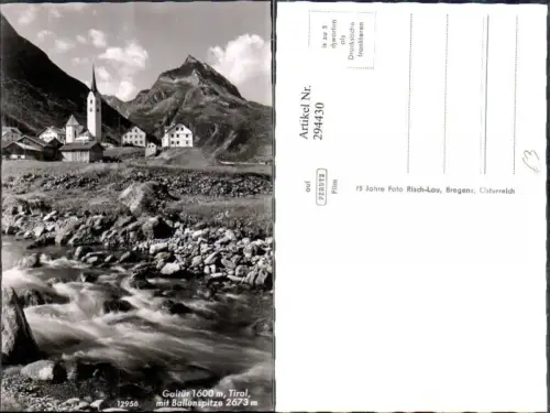 294430,Galtür Teilansicht Kirche m. Ballunspitze Bergkulisse