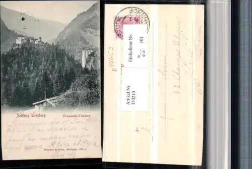 330210,Schloss Wiesberg m. Trisanna-Viadukt b. Tobadill