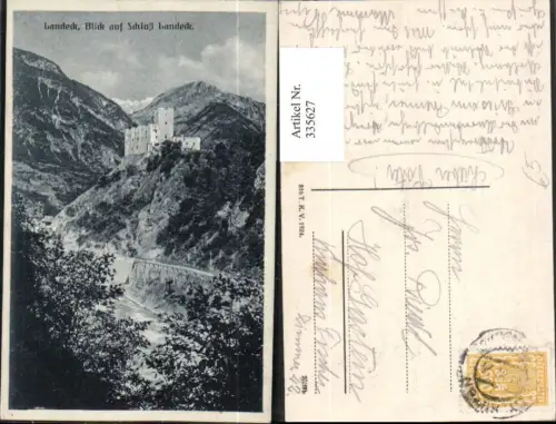 335627,Landeck Blick auf Schloss Landeck Bergkulisse