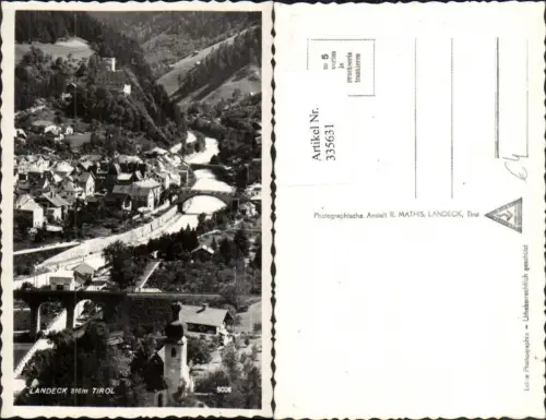 335631,Landeck Totale Brücke Viadukt m. Schloss