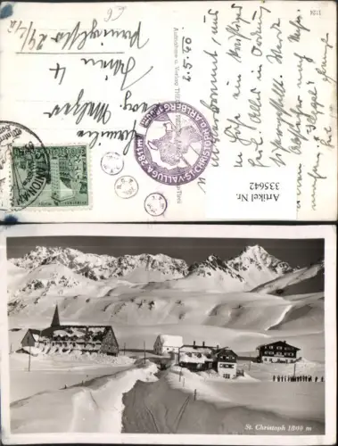 335642,St. Christoph am Arlberg Teilansicht Bergkulisse Winterbild