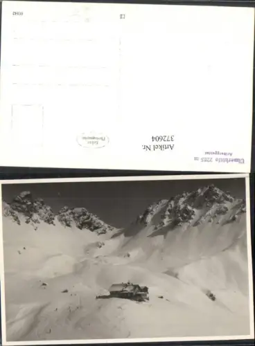 372604,Foto AK Ulmerhütte Berghütte b. St. Anton am Arlberg Bergkulisse
