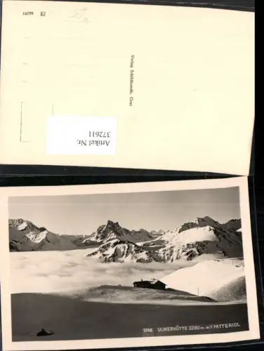 372611,Ulmerhütte Berghütte b. St. Anton m. Patteriol Bergkulisse Winterbild
