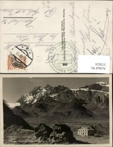 372624,Heidelbergerhütte Berghütte b. Ischgl m. Fluchthorn Bergkulisse