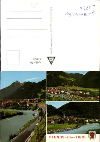 372627,Pfunds Totale Fluss Bergkulisse Mehrbildkarte