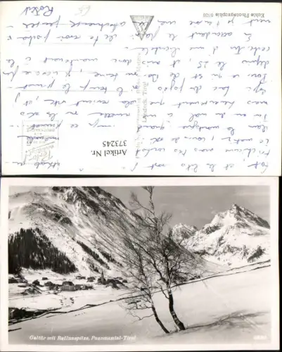 373245,Galtür Totale m. Ballunspitze Bergkulisse Winterbild