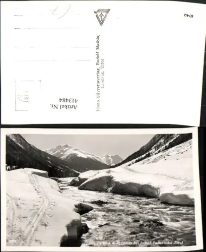 413484,Partie an d. Trisanna b. Ischgl Fluss Bergkulisse Winterbild
