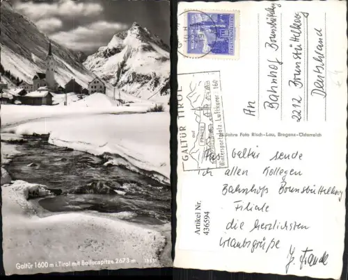 436594,Galtür Totale m. Ballunspitze Bergkulisse Winterbild