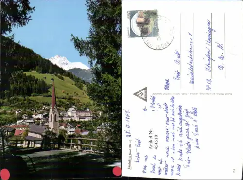 454510,Landeck in Tirol Teilansicht Kirche Bergkulisse