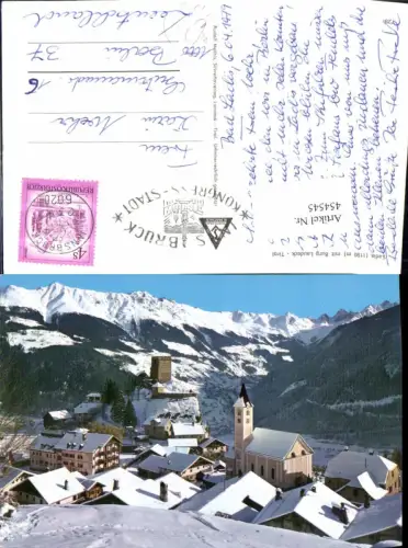454545,Ladis Totale m. Burg Laudeck Bergkulisse Winterbild