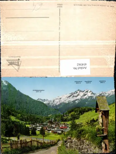454562,St. Anton am Arlberg Totale Wegkreuz Bergkulisse