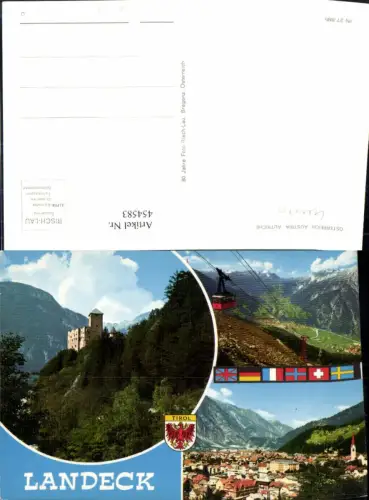 454583,Landeck Totale Burg Schloss Seilbahn Mehrbildkarte