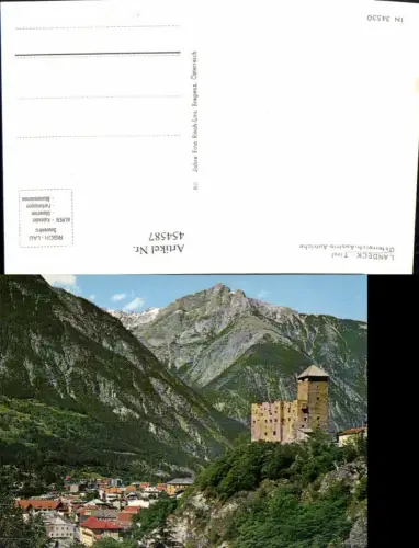 454587,Landeck Teilansicht Burg Schloss Bergkulisse