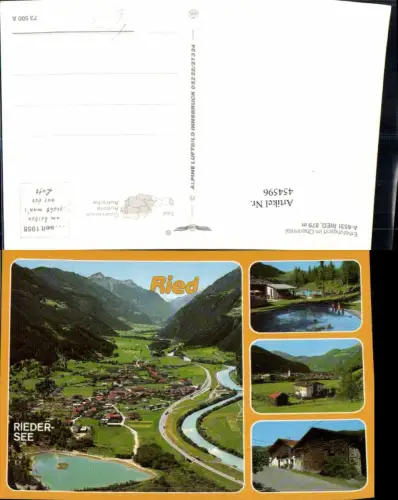 454596,Ried im Oberinntal Totale Freibad See Mehrbildkarte pub Alpine Luftbild 73500