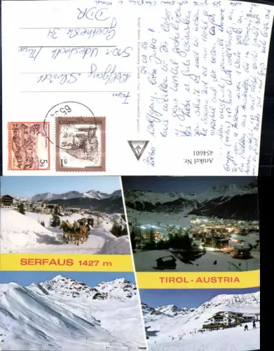 454601,Serfaus Totale Pferdeschlitten Skipiste Mehrbildkarte