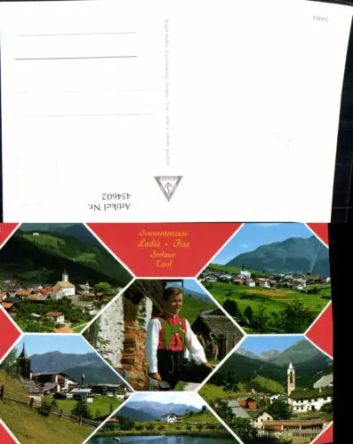 454602,Ladis Fiss Serfaus Totale Tracht Mehrbildkarte