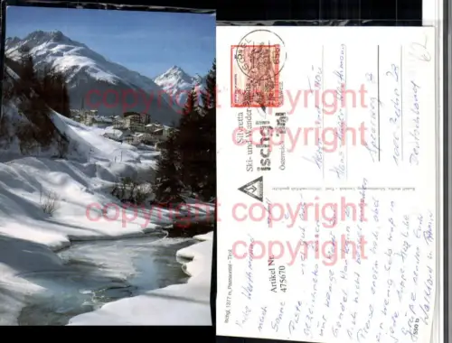 475670,Ischlg im Paznauntal Teilansicht Bergkulisse Winterbild