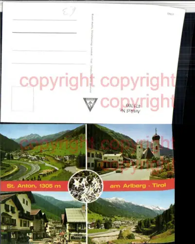 475700,St. Anton am Arlberg Totale Kirche Mehrbildkarte