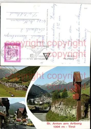 475701,St. Anton am Arlberg Totale Wegkreuz Mehrbildkarte
