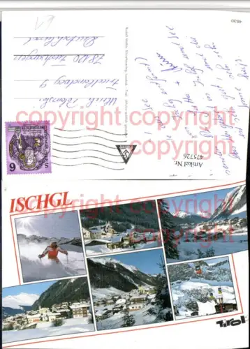 475726,Ischgl Totale Skifahrer Seilbahn Mehrbildkarte