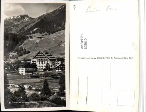 505810,St. Anton am Arlberg Teilansicht Bergkulisse