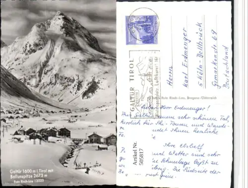 505817,Galtür Totale m. Ballunspitze Bergkulisse pub Risch-Lau 13522