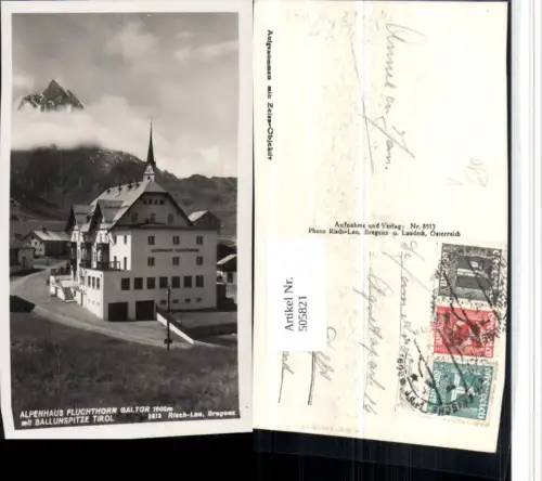 505821,Galtür Alpenhaus Fluchthorn m. Ballunspitze pub Risch-Lau 8513