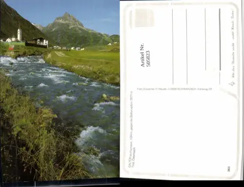 505823,Galtür im Paznaun Teilansicht geg. Ballunspitze Bergkulisse