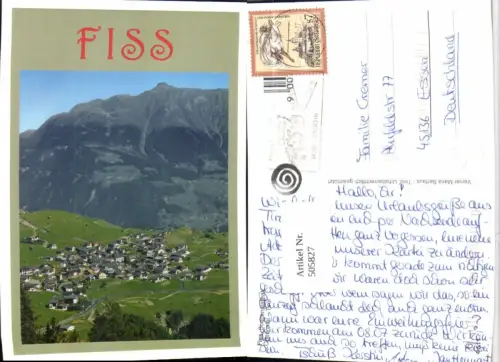 505827,Fiss im Oberinntal Totale Bergkulisse