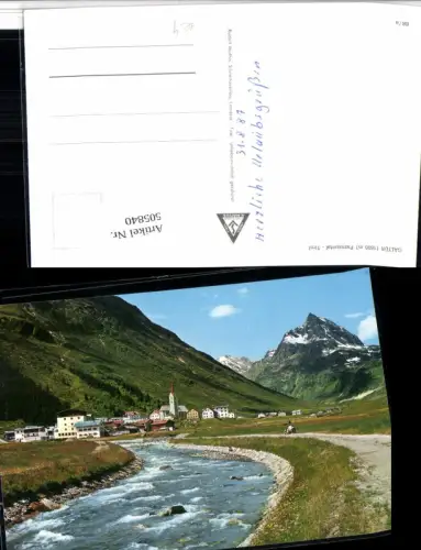 505840,Galtür im Paznauntal Totale Fluss Bergkulisse