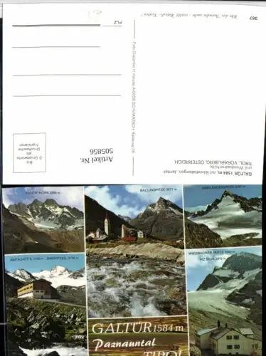 505856,Galtür Totale Berghütten Bergkulissen Mehrbildkarte